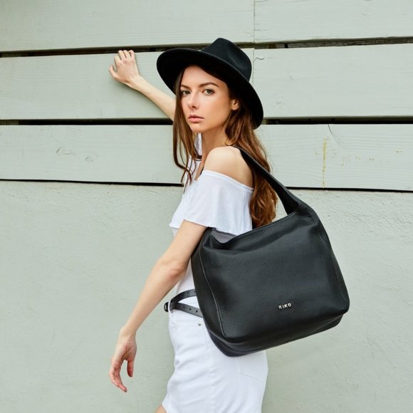 kiko leather wristlet